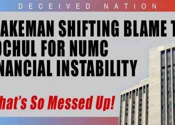 Blakeman is desperately trying to dodge blame for problems at Nassau's only public hospital.